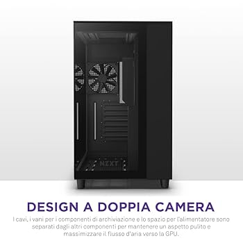 NZXT H9 Flow Dual-Chamber ATX Mid-Tower PC Gaming Case